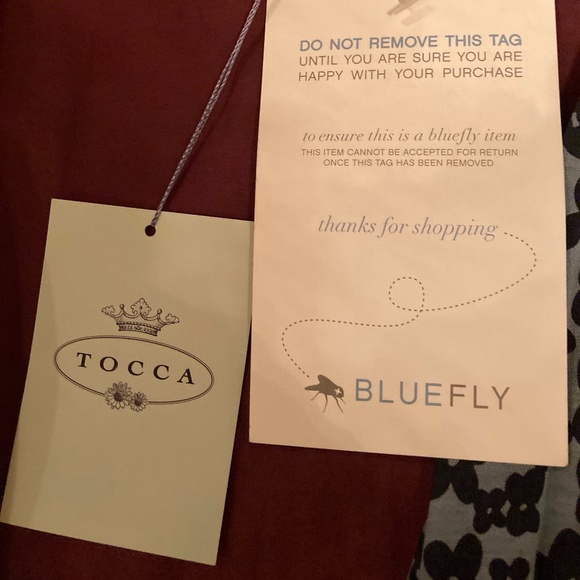 Tocca Blue and Black Midi Dress - Picture 2 of 10